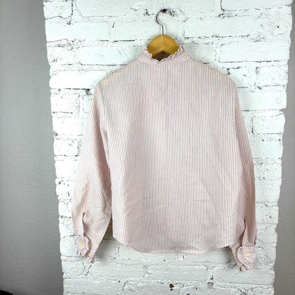 Square One Striped Pink Ruffled Shirt - Picture 3 of 4